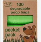 Tidy Z 100 Doggy Poo bags with tie handles 32cmx 36cm